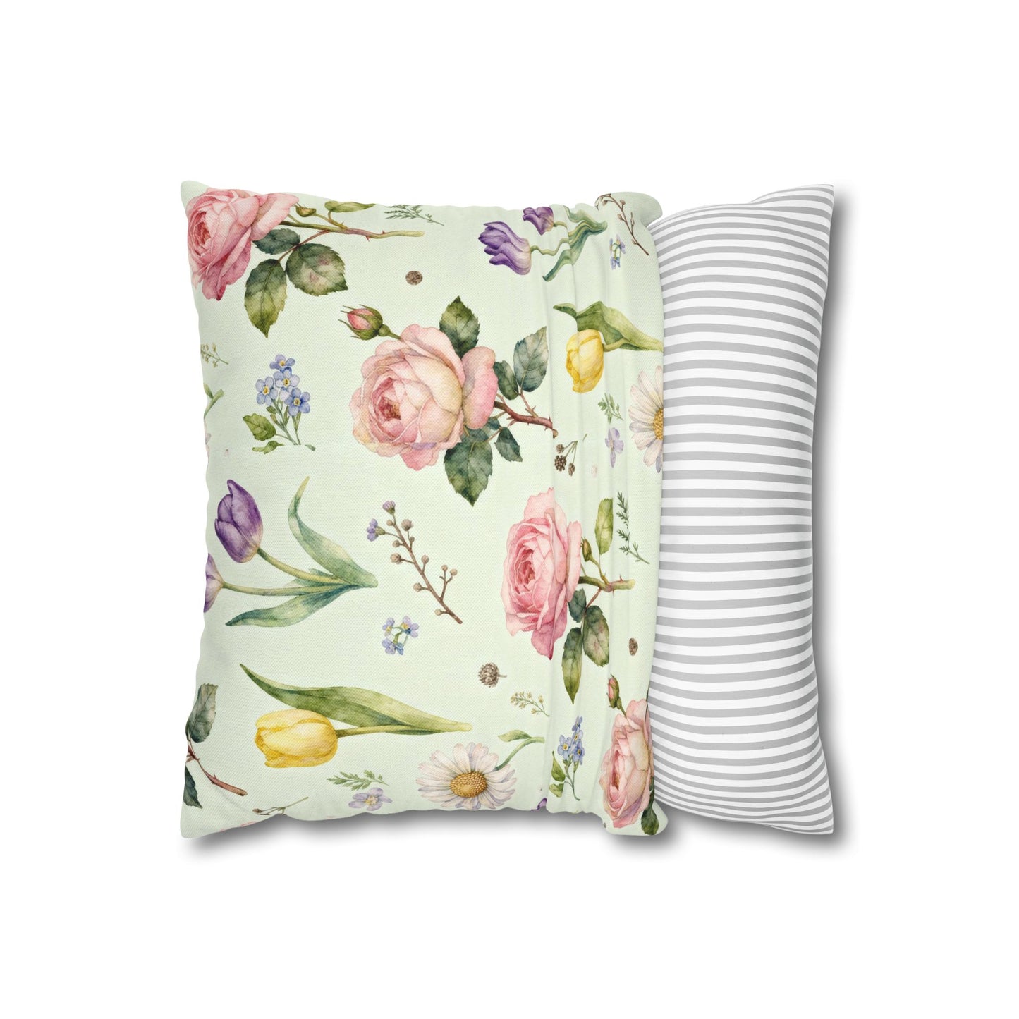 Floral Throw Pillow, Decorative Cushion Cover, Spring Home Decor, Gift for Mom, Accent Pillow for Living Room