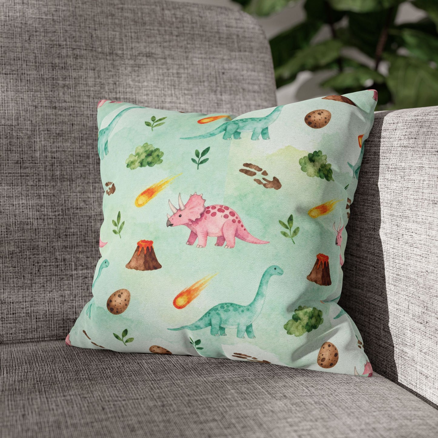 Spun Polyester Square Pillowcase