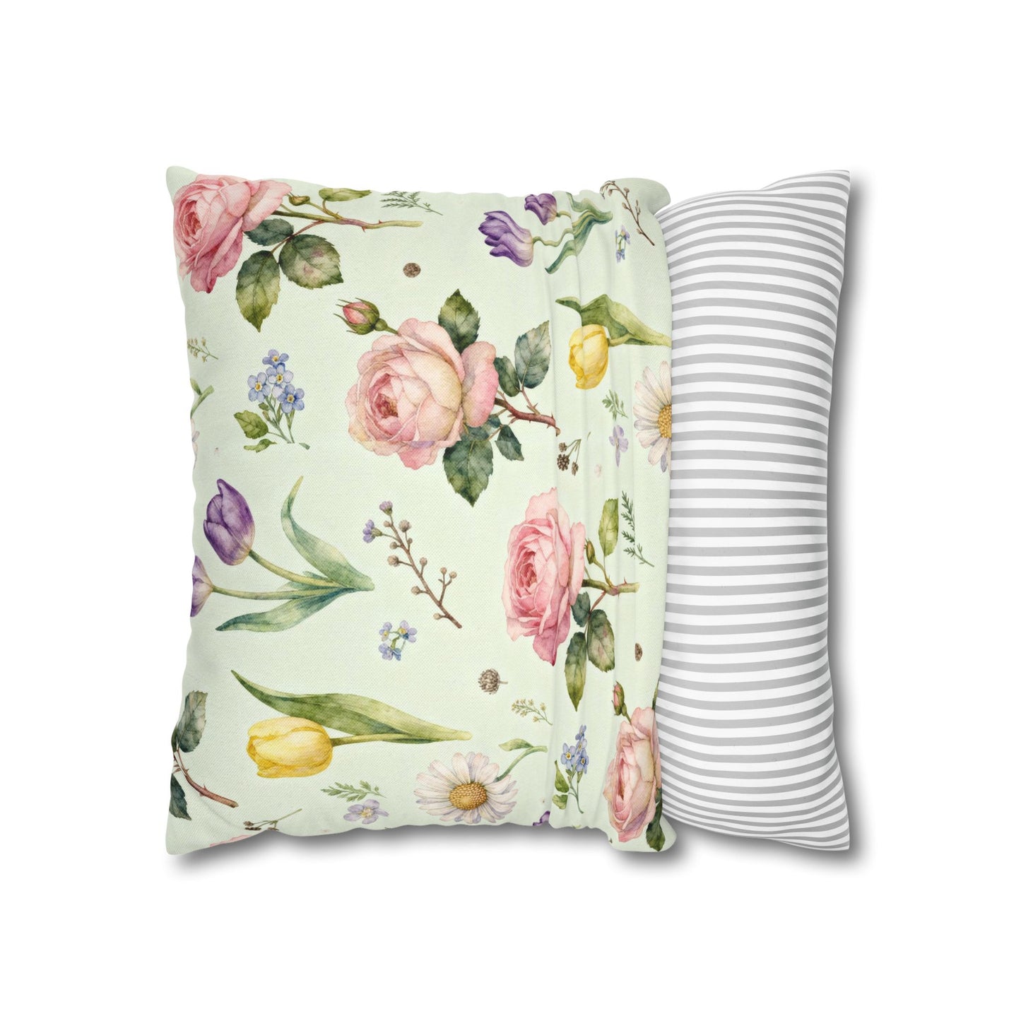 Floral Throw Pillow, Decorative Cushion Cover, Spring Home Decor, Gift for Mom, Accent Pillow for Living Room