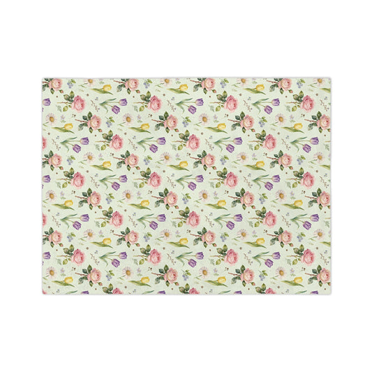 Floral Velveteen Microfiber Blanket, Cozy Throw, Soft Blanket for Home Decor, Spring Gift, Lightweight Comfort Blanket