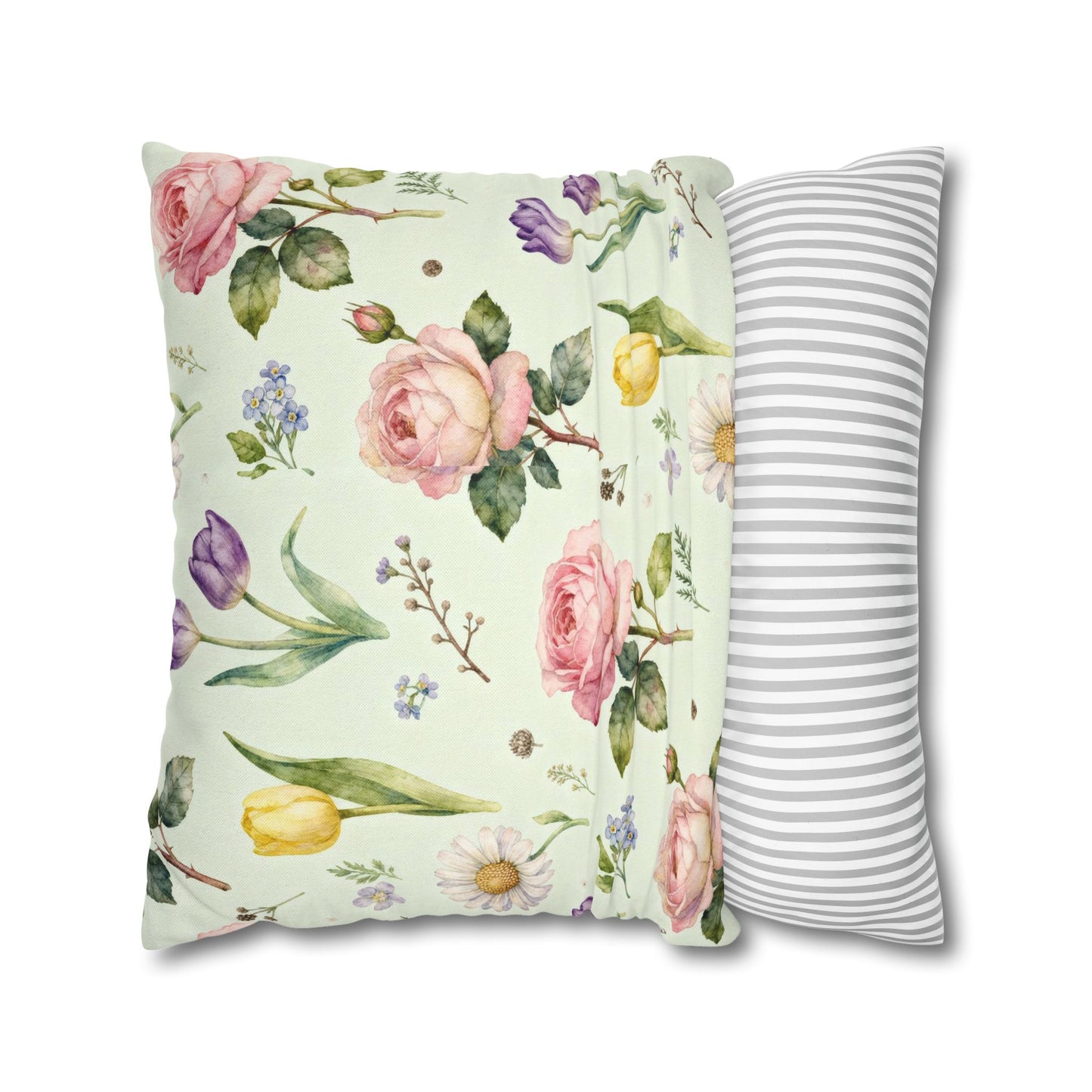 Floral Throw Pillow, Decorative Cushion Cover, Spring Home Decor, Gift for Mom, Accent Pillow for Living Room